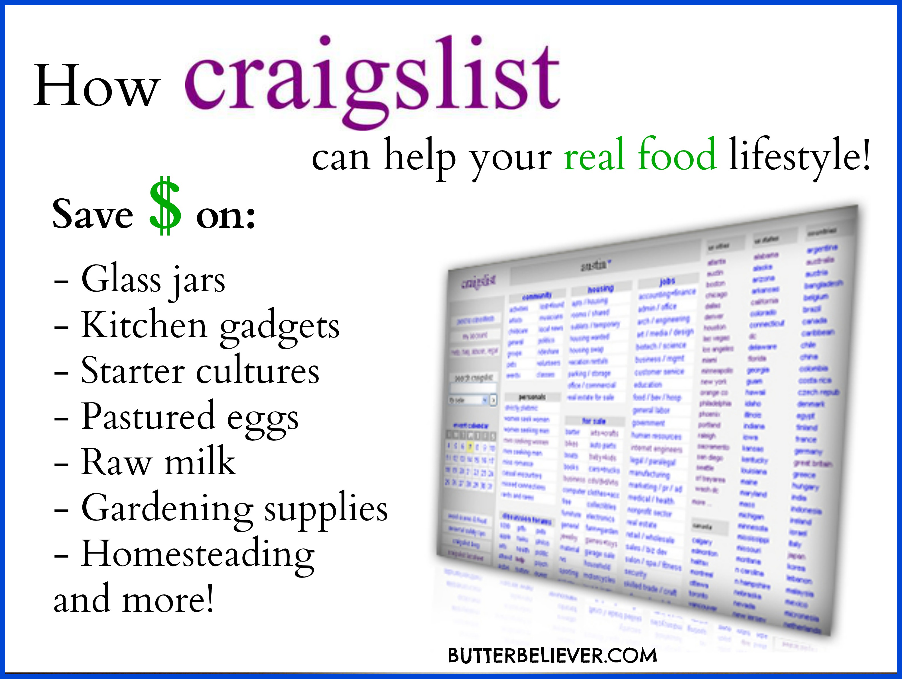 How Craigslist Can Help Your Real Food Lifestyle - Butter ...