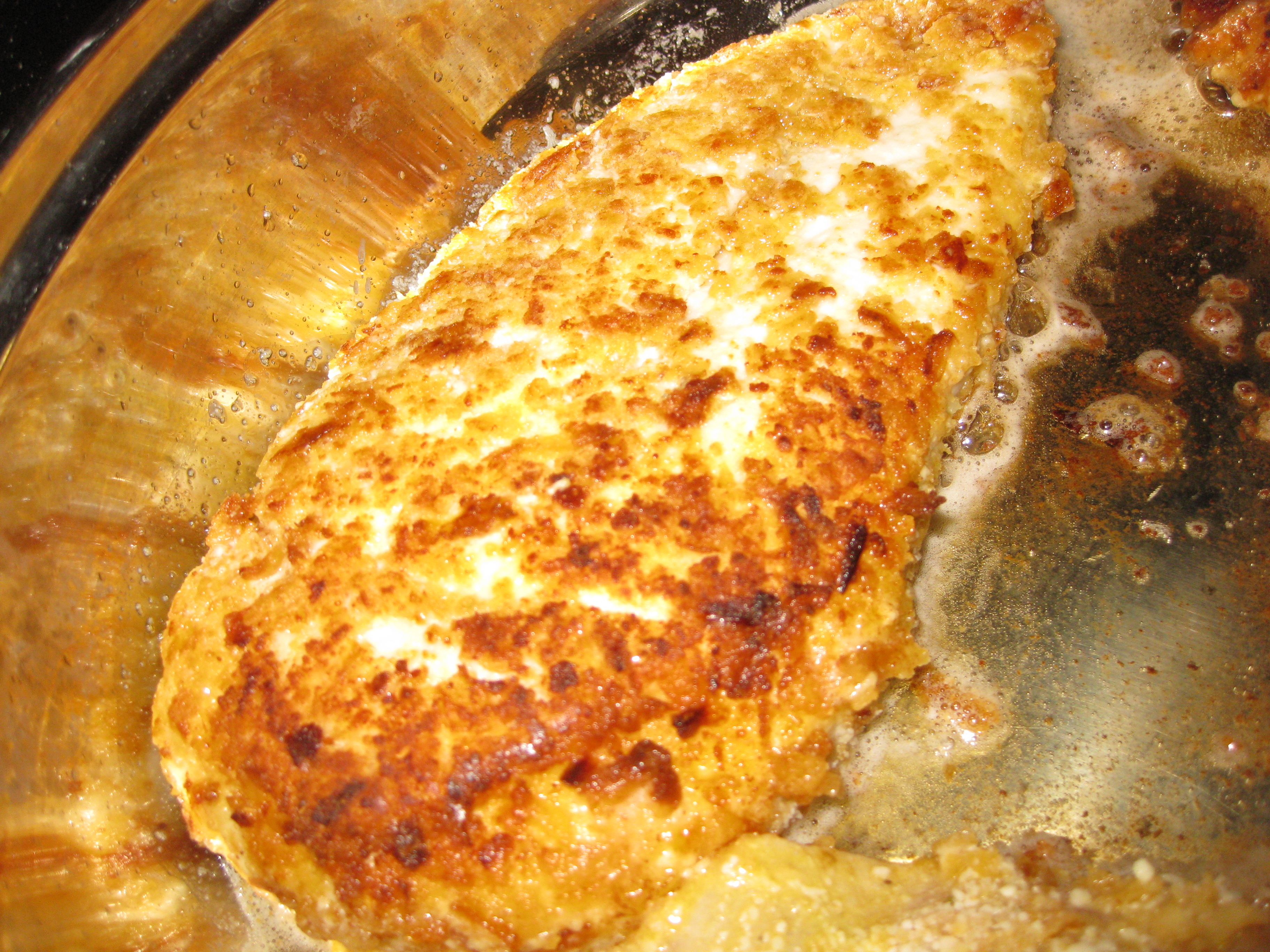 baked chicken breast with bread crumbs dredge