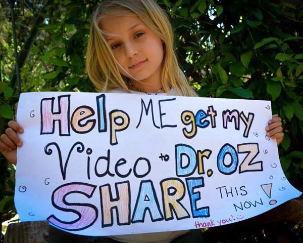 Spread the word! Share this 8-year old girl's video letter to Dr. Oz! Sustainable farming matters. Pass it on!